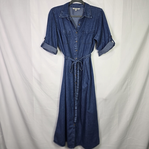 Women's Speed Limit MPH Denim Belted Dress - Picture 8 of 14